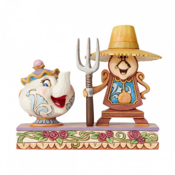 Figura La Bella y La Bestia Relog y Mrs Pot Disney