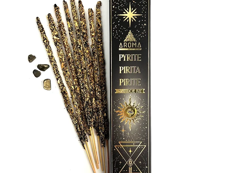 INCIENSO PIRITA AROMA – BARRITAS DE INCIENSO CON MINERALES – 1 CAJITA DE 20 GR
