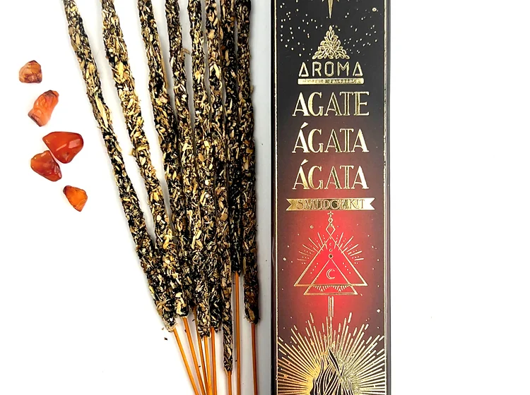 INCIENSO ÁGATA AROMA - BARRITAS DE INCIENSO CON MINERALES - 1 CAJITA DE 20 gr