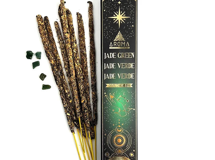 INCIENSO JADE VERDE AROMA – BARRITAS DE INCIENSO CON MINERALES – 1 CAJITA DE 20 GR