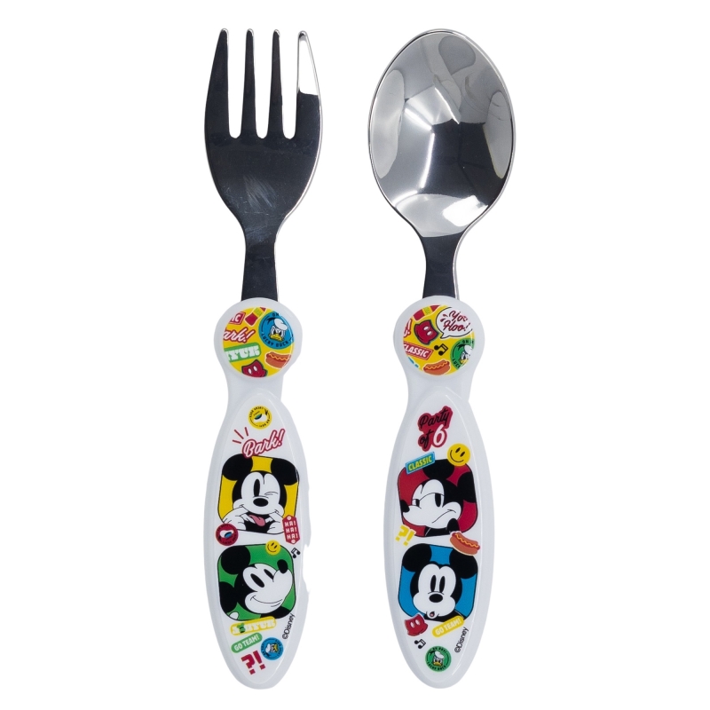 SET CUBIERTOS METÁLICOS 2 PCS MICKEY MOUSE
