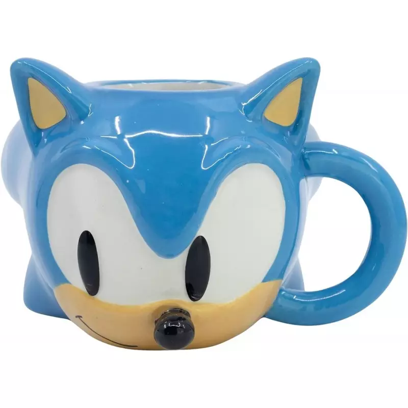 TAZA CERÁMICA CABEZA DE SONIC 3D 400 ML