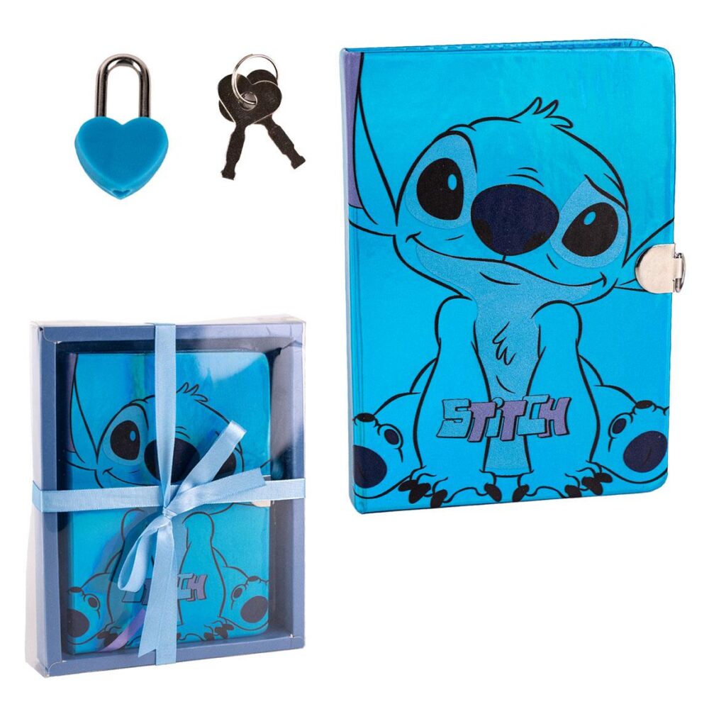 DIARIO CON CANDADO DE STITCH