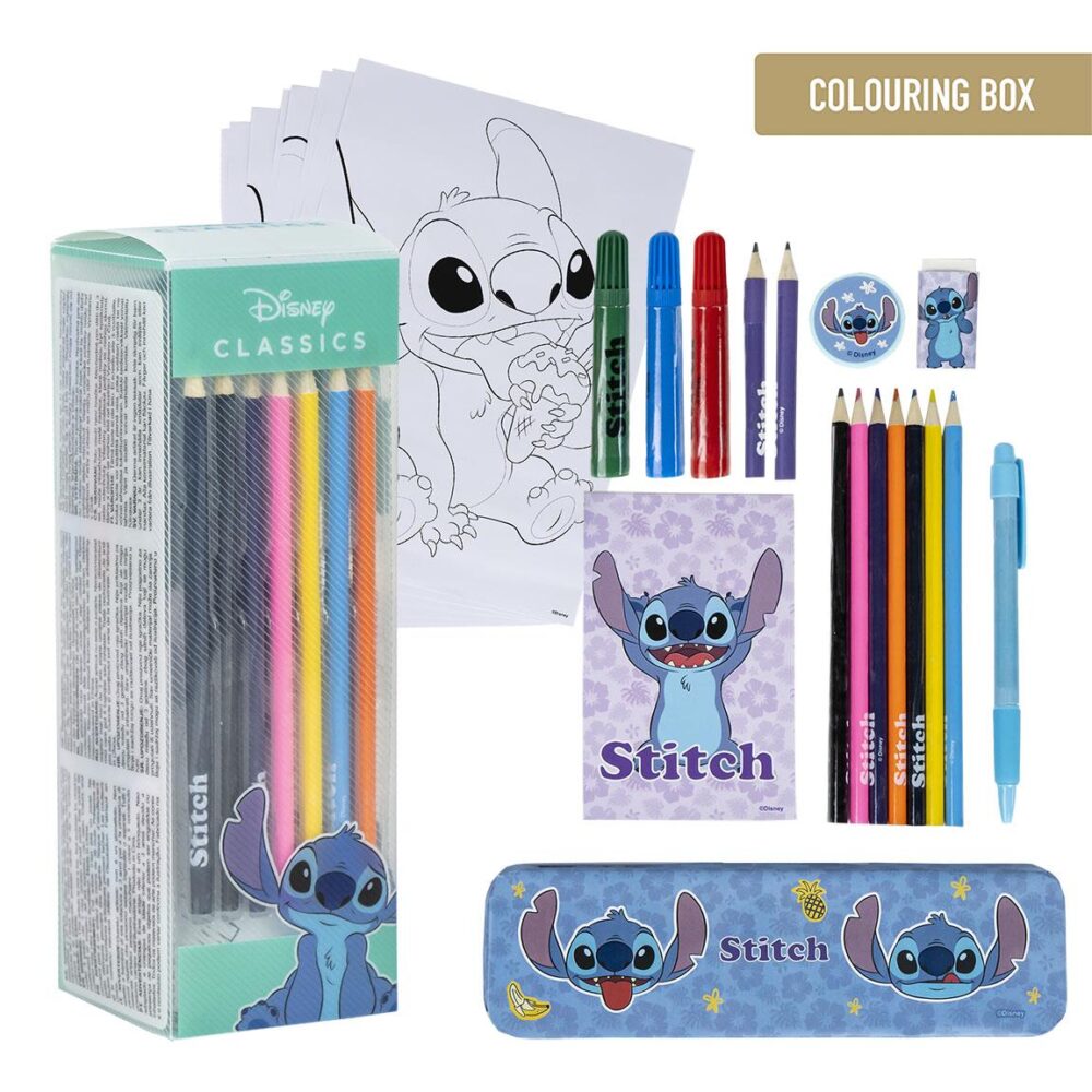 SET DE PAPELERÍA STITCH COLOREABLE
