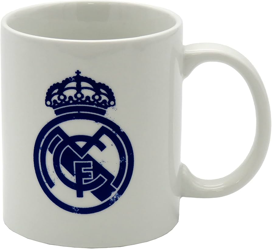 TAZA CERAMICA REAL MADRID BLANCA