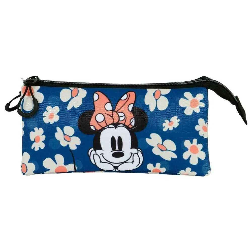 ESTUCHE MINNIE MOUSE 3 COMPARTIMENTOS