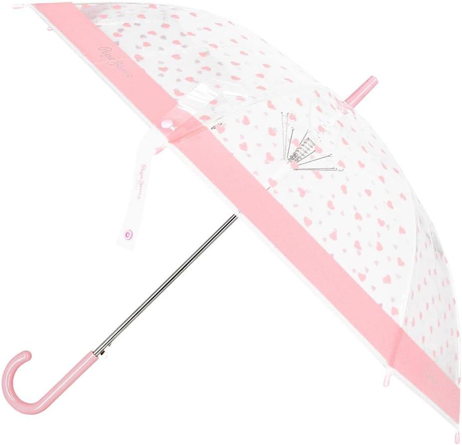 PARAGUAS PEPE JEANS ROSA POLIÉSTER CON BASTÓN DE ALUMINIO