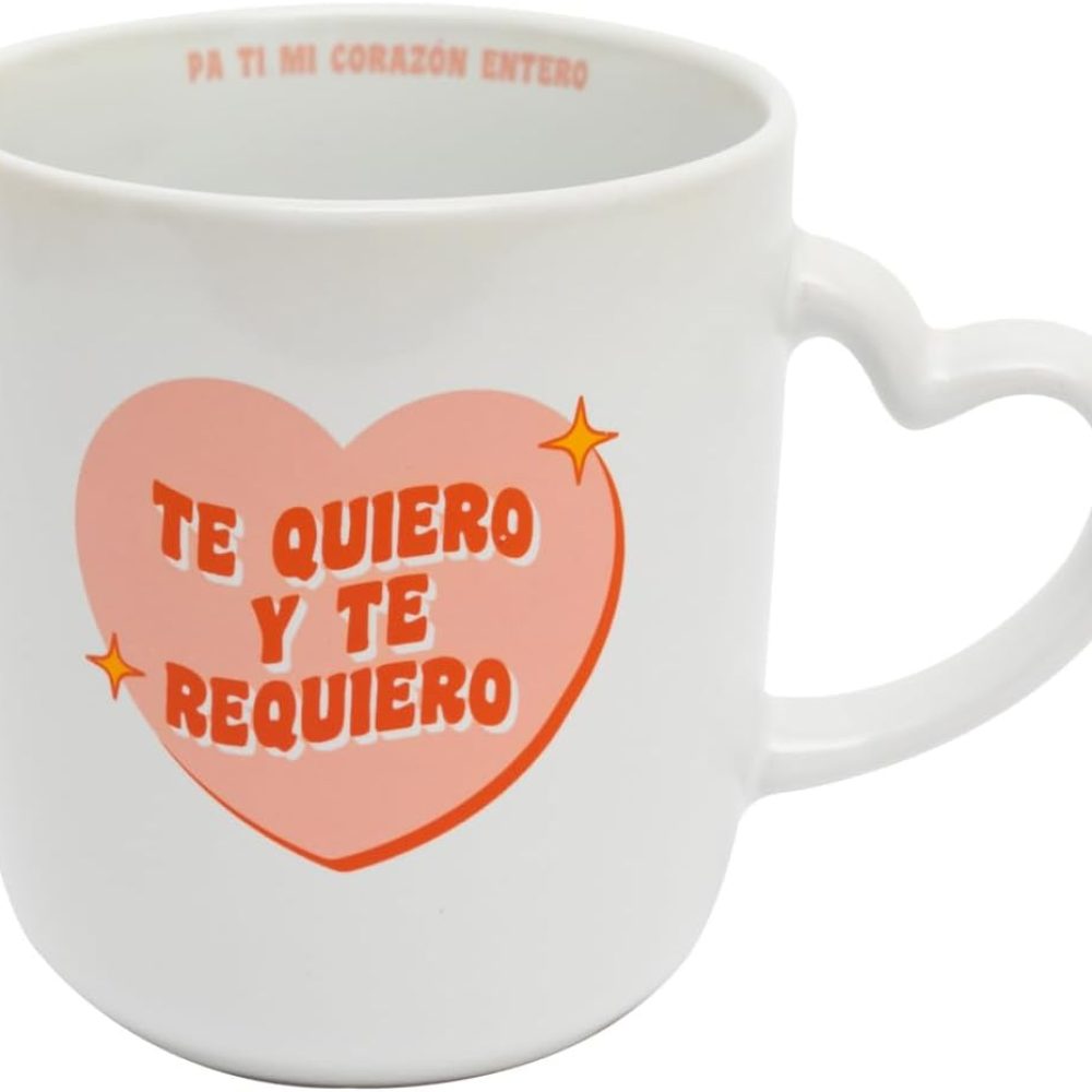 TAZA BLANCA - TE QUIERO Y TE REQUETEQUIERO