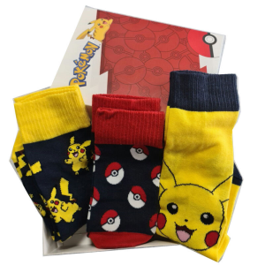 CAJA DE 3 PARES DE CALCETINES POKÉMON TALLA (39 - 45)