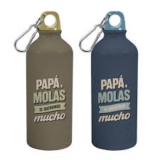 BOTELLA PARA PAPÁ CON MENSAJE - PAPÁ MOLAS, TE QUEREMOS MUCHO