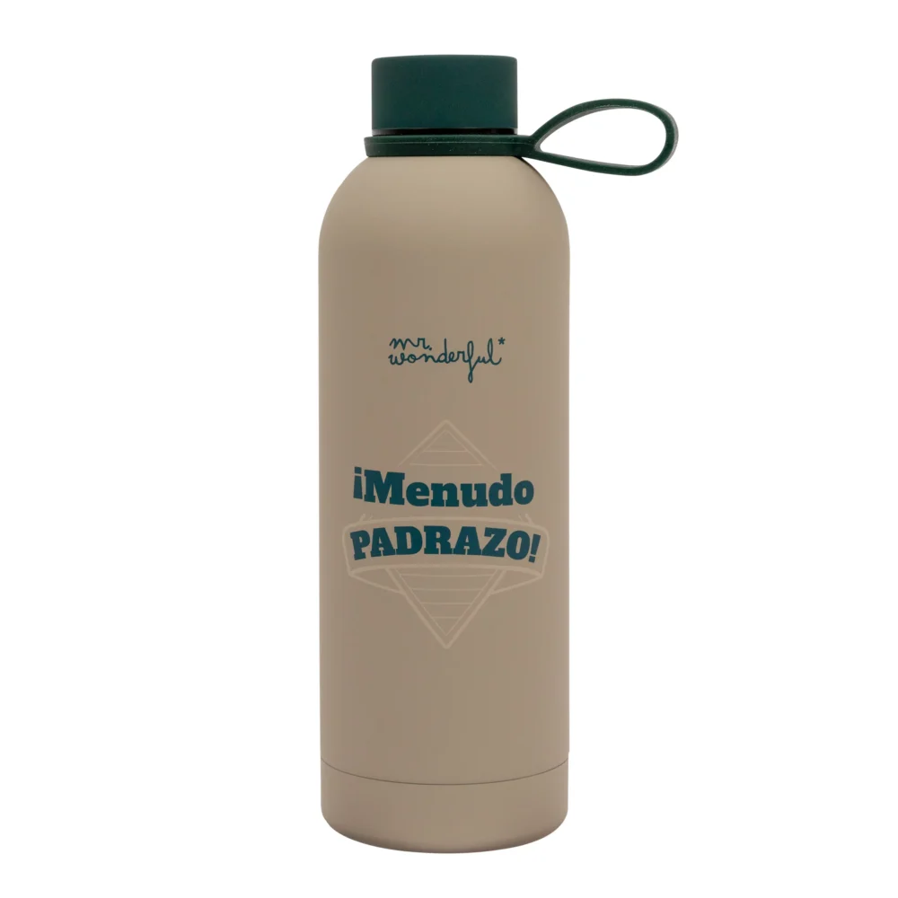 BOTELLA TÉRMICA PARA PAPÁ CON MENSAJE - ¡MENUDO PADRAZO!