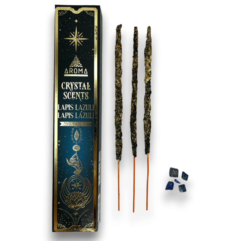 INCIENSO CRYSTAL LAPISLÁZULI AROMA - CONTIENE CAJITA DE PIEDRAS NATURALES