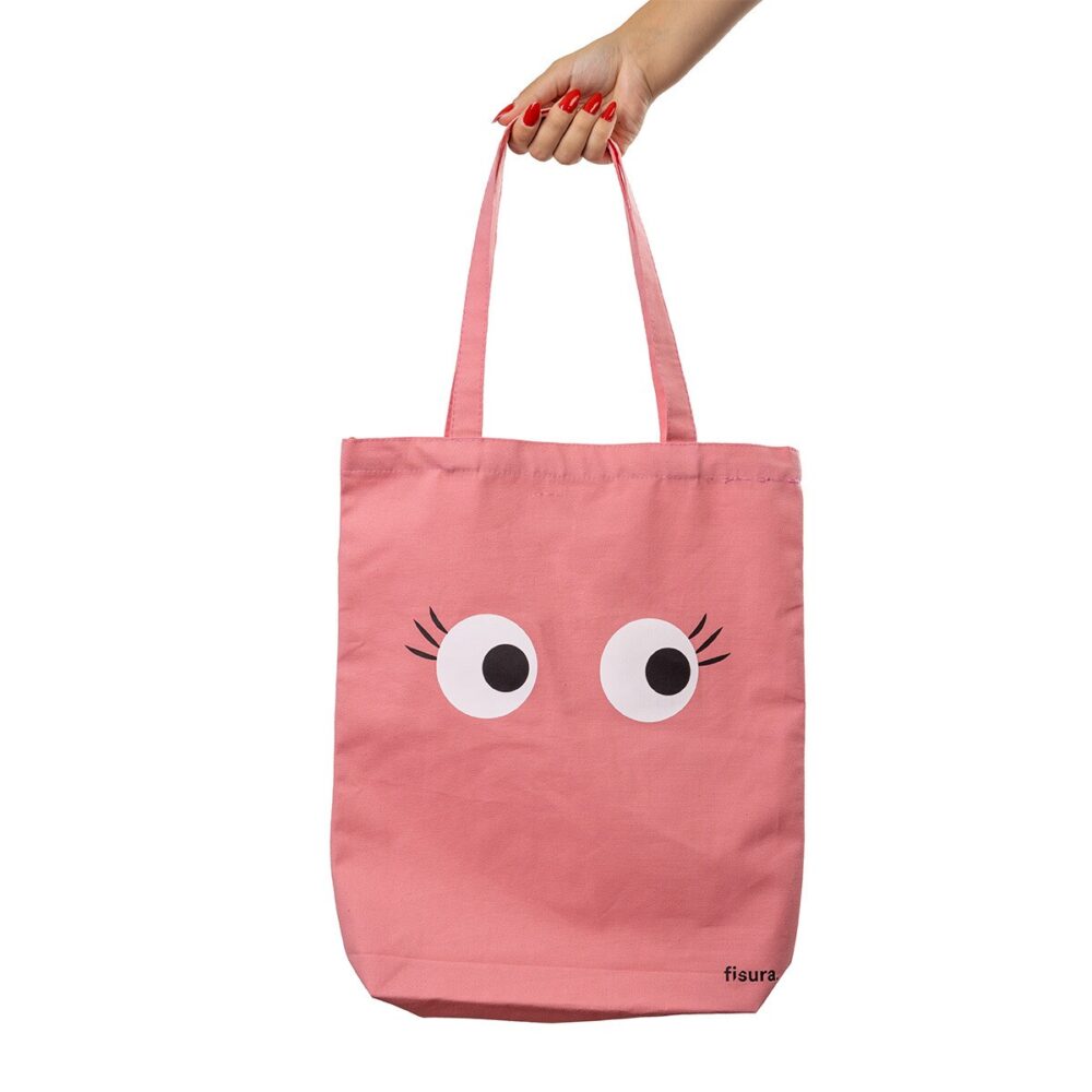 TOTEBAG ROSA CON OJITOS