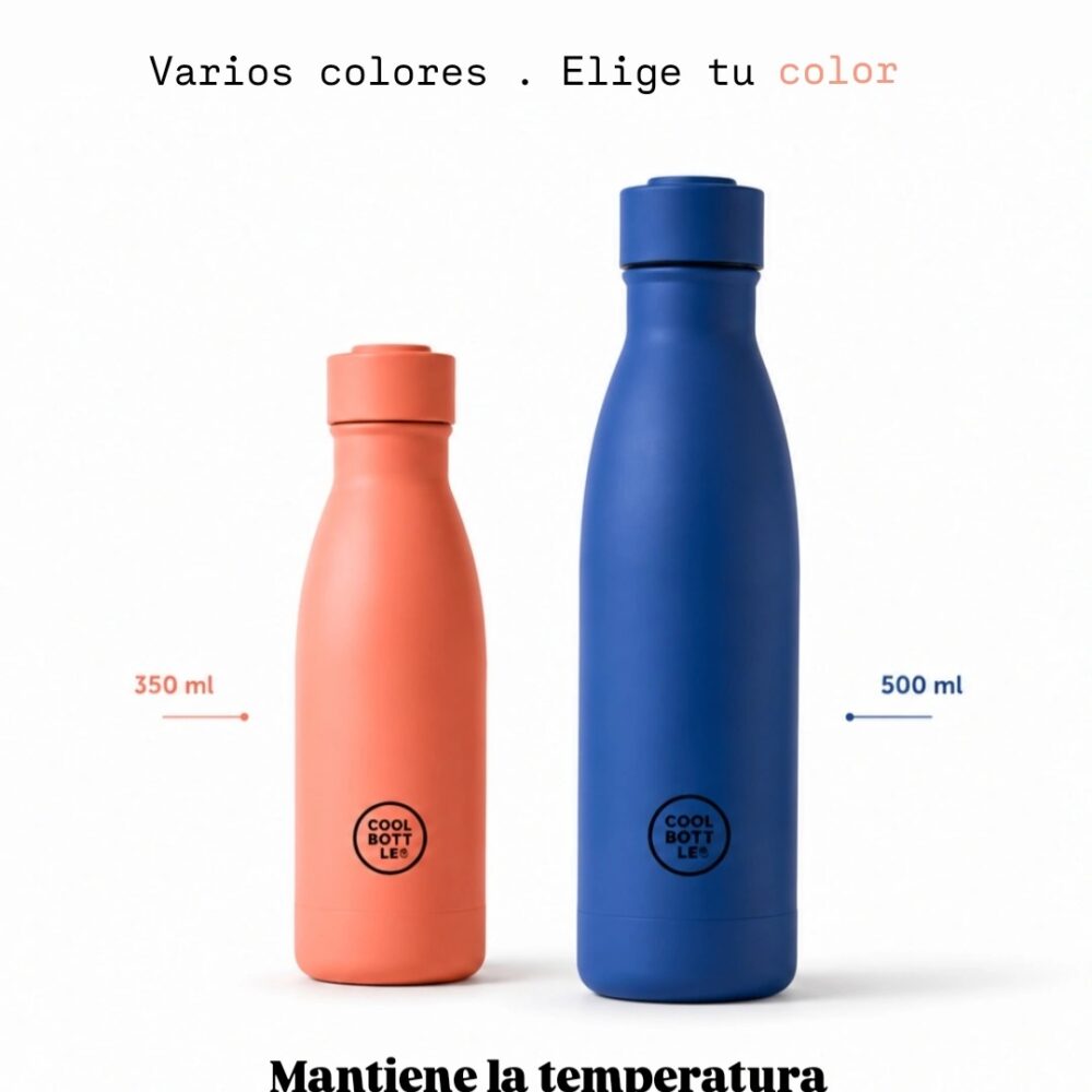 BOTELLAS TÉRMICAS COOL BOTTLES 350 ML - 500 ML (VARIOS COLORES)