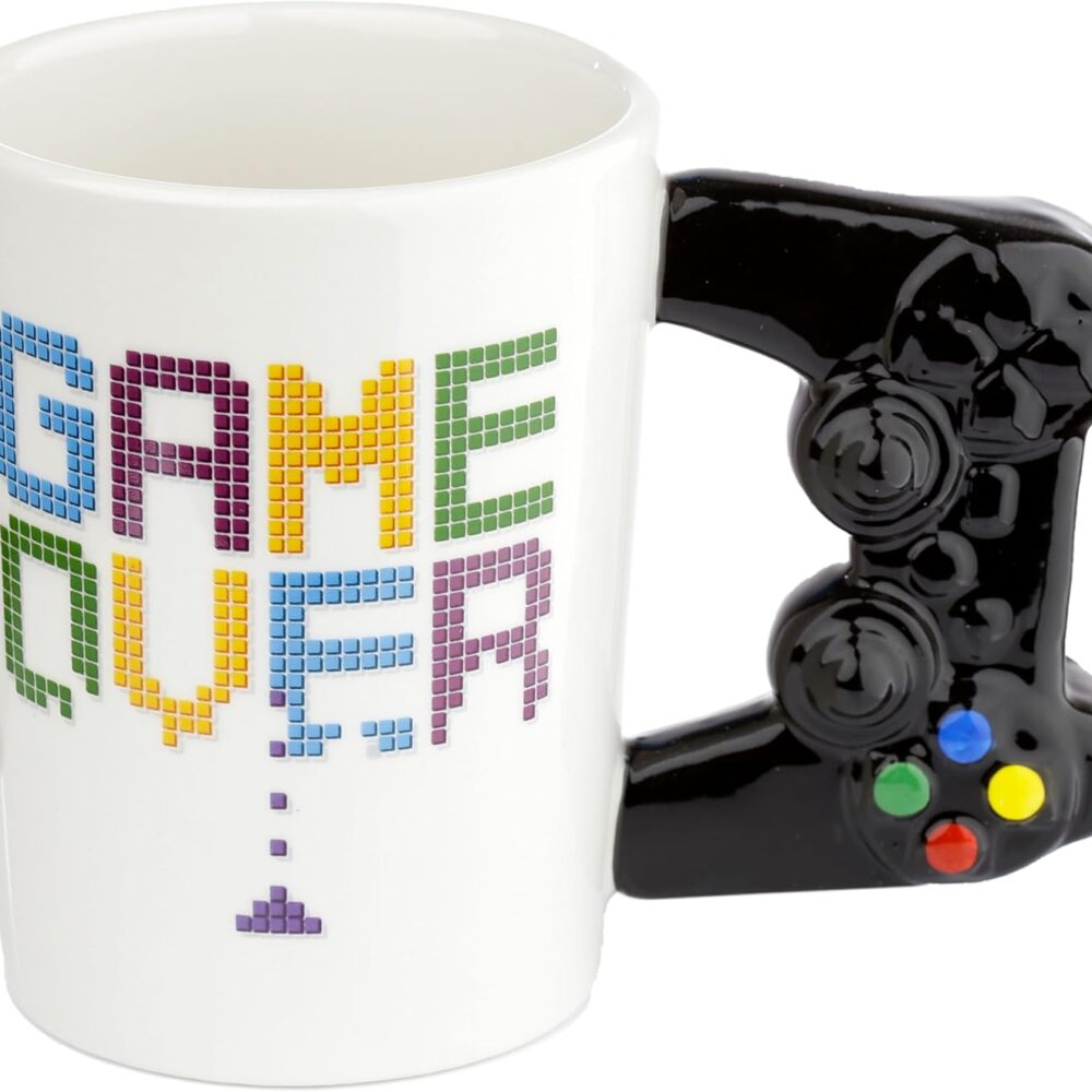 TAZA GAME OVER CON ASA DE MANDO DE PLAY