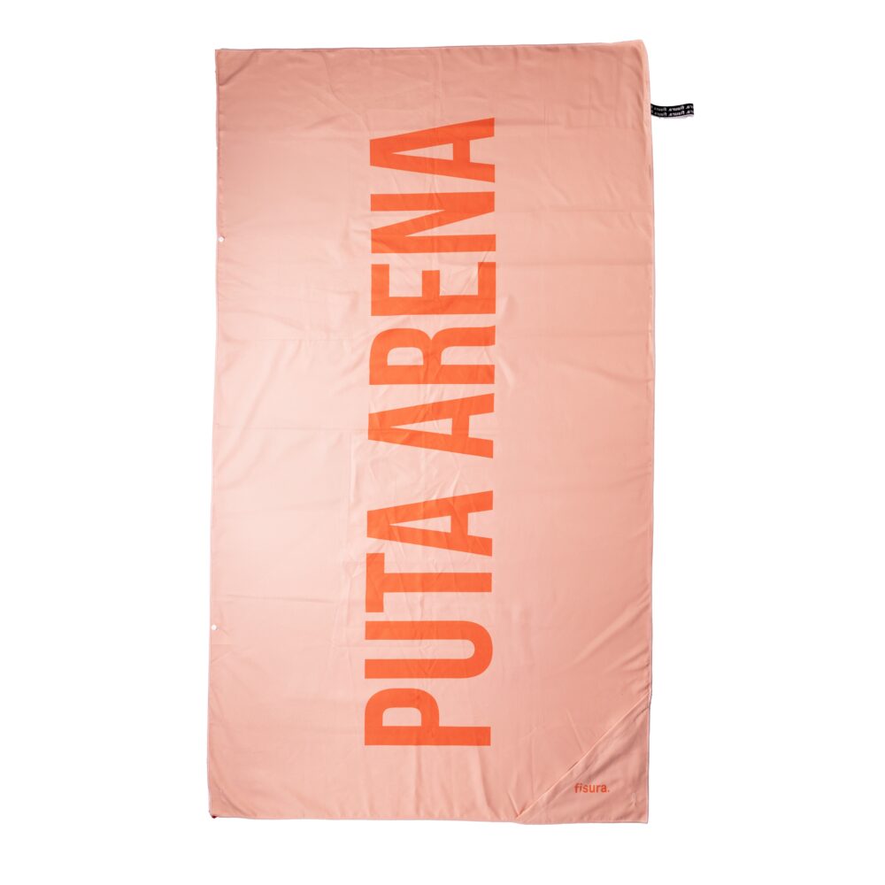 TOALLA CON MENSAJE - " PUTA ARENA "