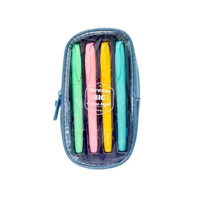 ESTUCHE DE 4 SUBRAYADORES CON MENSAJE - DREAM BIG AND SHINE BRIGHT
