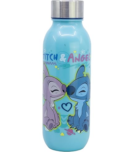 BOTELLA DE STITCH Y ANGEL