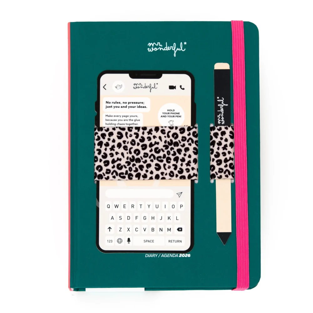 AGENDA WONDER 2026 SEMANAL CON SOPORTE PARA MÓVIL Y BOLÍGRAFO - MY NEW ERA
