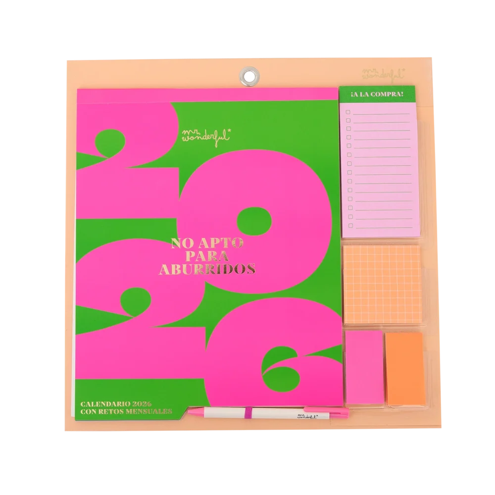 CALENDARIO DE PARED MAGNÉTICO 2026 - NO APTO PARA ABURRIDOS