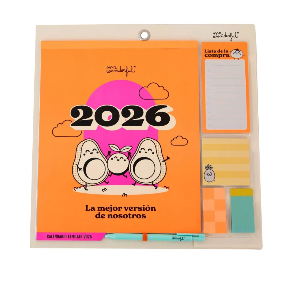 CALENDARIO DE PARED MAGNÉTICO FAMILIAR 2026 - LA MEJOR VERSIÓN DE NOSOTROS