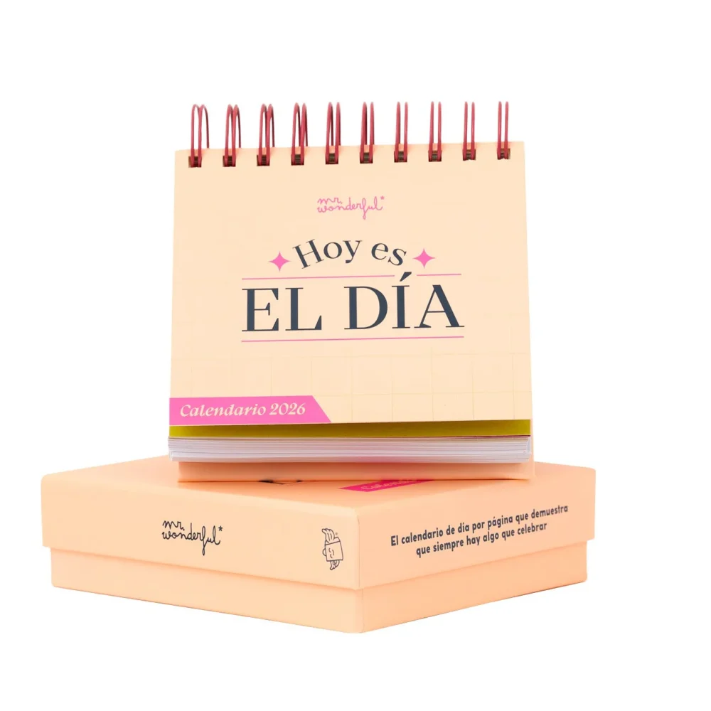 CALENDARIO DE SOBREMESA DIARIO PEQUEÑO 2026 - HOY ES EL DÍA