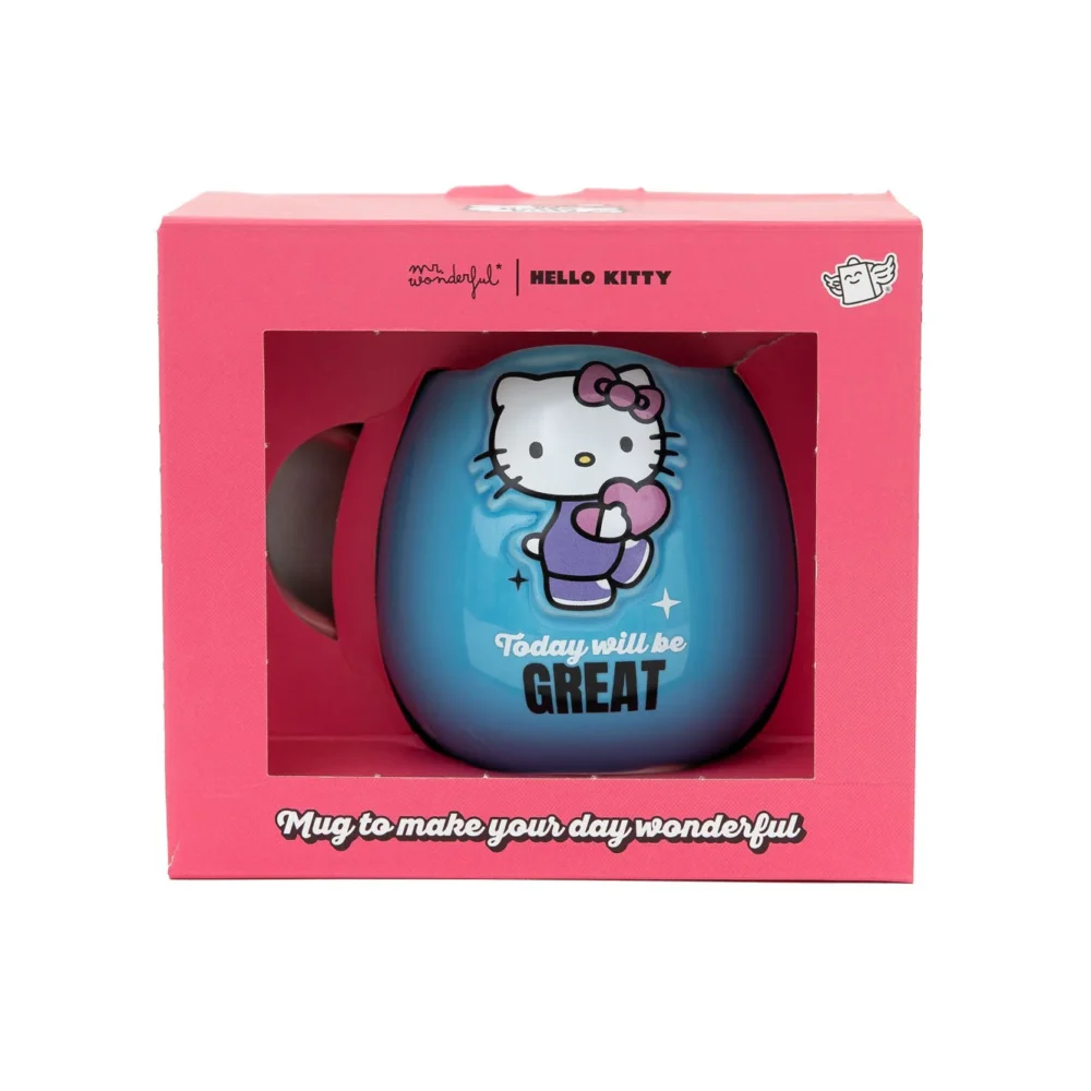 TAZA 3D - HELLO KITTY X MR WONDERFUL - TODAY WILL BE GREAT