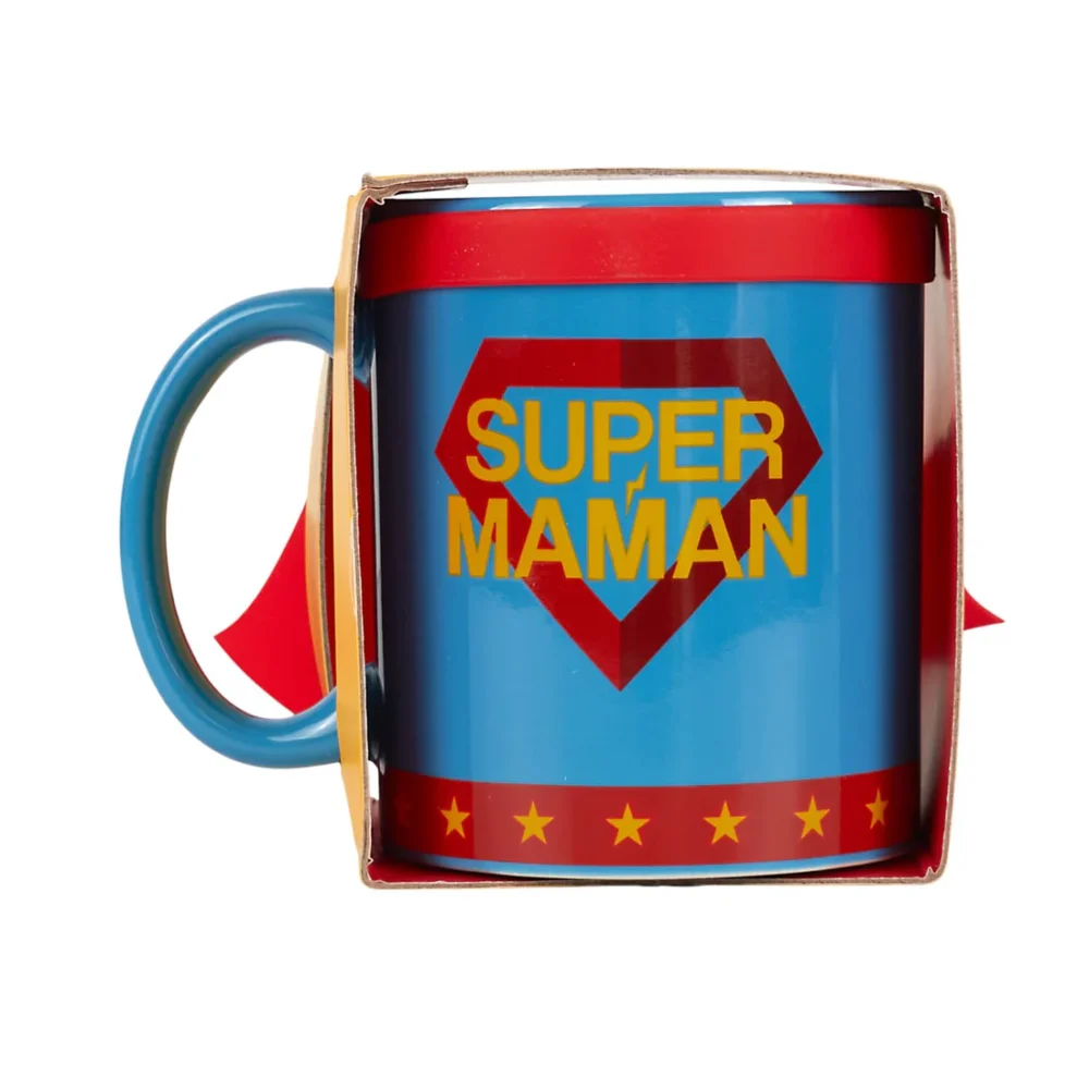 TAZA PARA MAMÁ CON CAPA DE SILICONA - SUPER MAMAN