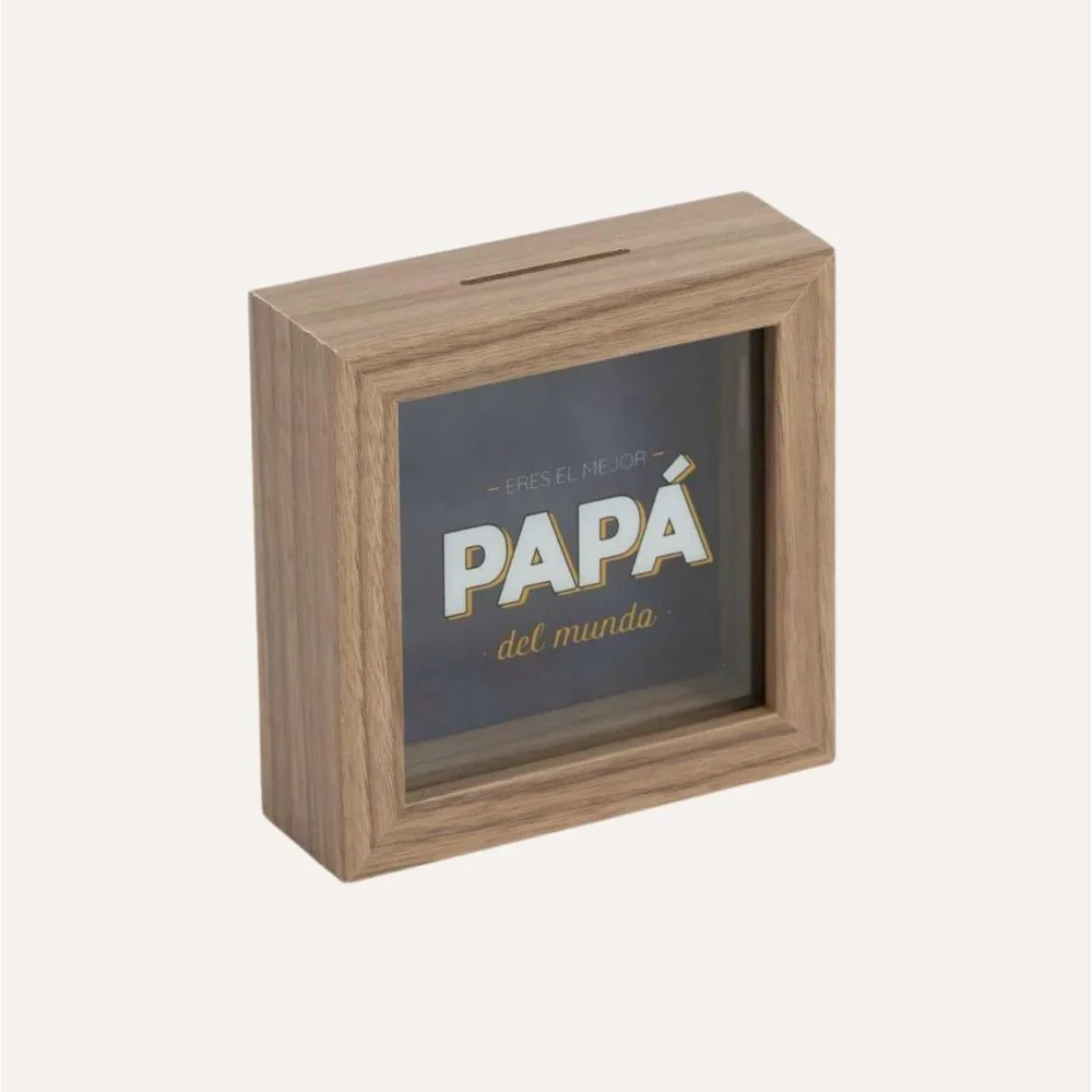 HUCHA DE MADERA - ERES EL MEJOR PAPÁ DEL MUNDO
