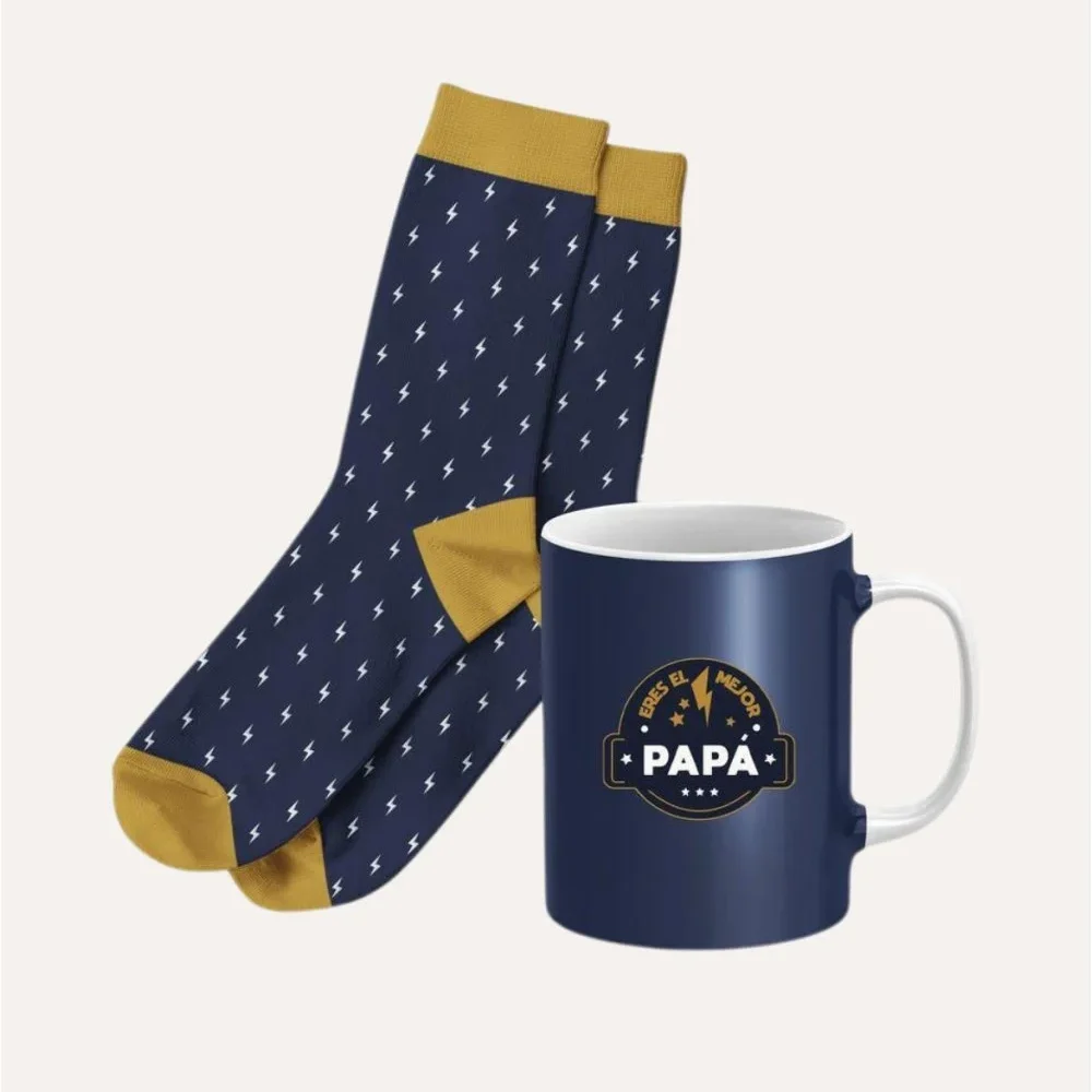 SET DE TAZA CON CALCETINES  - ERES EL MEJOR PAPA
