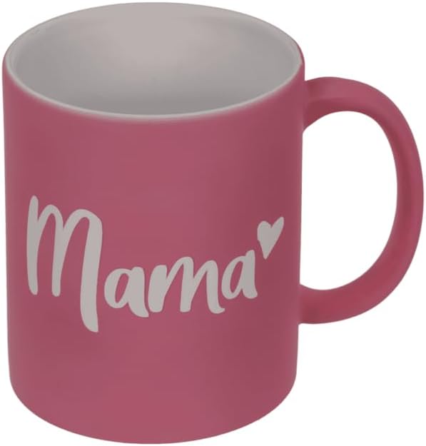 TAZA DE GRES PARA MAMÁ EN ROSA