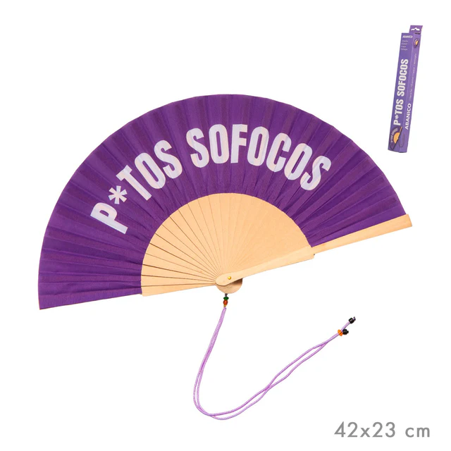 ABANICO CON FRASE - P*TOS SOFOCOS