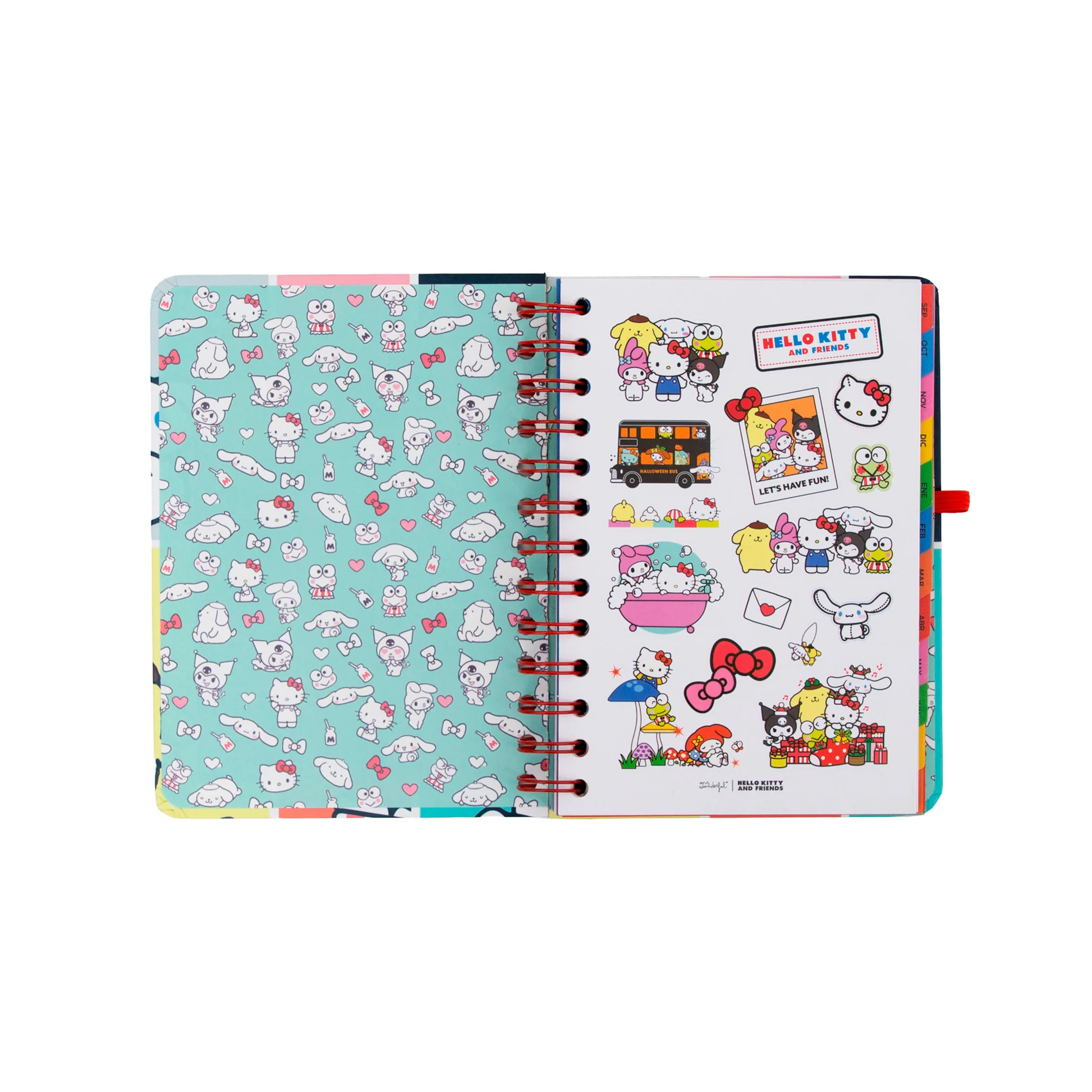 SET AGENDA MR. WONDERFUL 2026-27 PEQUEÑA SEMANAL HELLO KITTY & FRIENDS SEMANAL + 3 BOLÍGRAFOS BO-BO - SOMOS EL MEJOR EQUIPO - Imagen 4