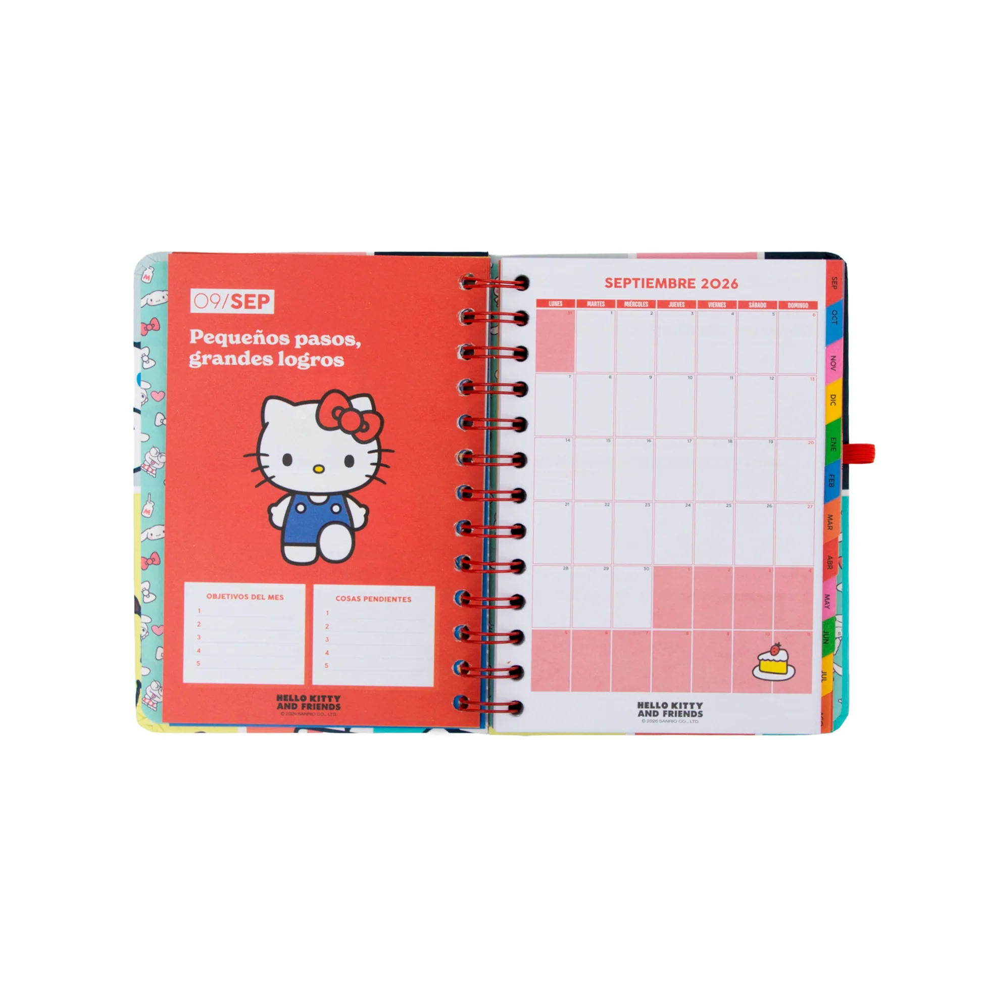 SET AGENDA MR. WONDERFUL 2026-27 PEQUEÑA SEMANAL HELLO KITTY & FRIENDS SEMANAL + 3 BOLÍGRAFOS BO-BO - SOMOS EL MEJOR EQUIPO - Imagen 8