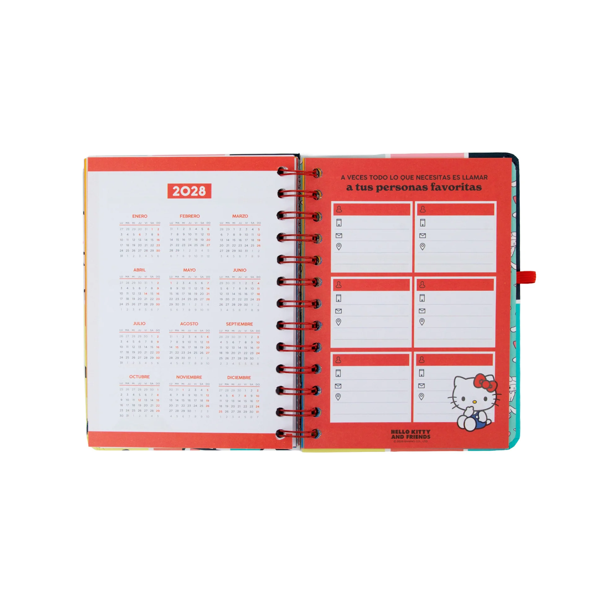 SET AGENDA MR. WONDERFUL 2026-27 PEQUEÑA SEMANAL HELLO KITTY & FRIENDS SEMANAL + 3 BOLÍGRAFOS BO-BO - SOMOS EL MEJOR EQUIPO - Imagen 9