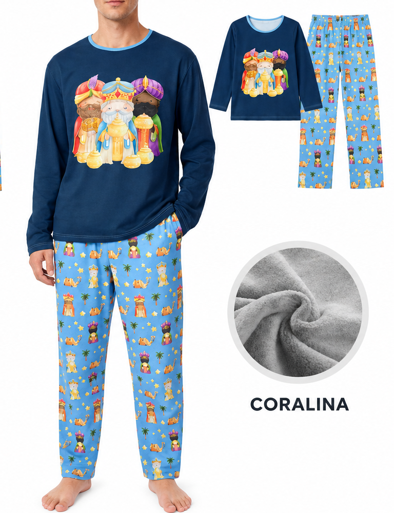 PIJAMA CALENTITO HOMBRE - REYES MAGOS (VARIAS TALLAS)