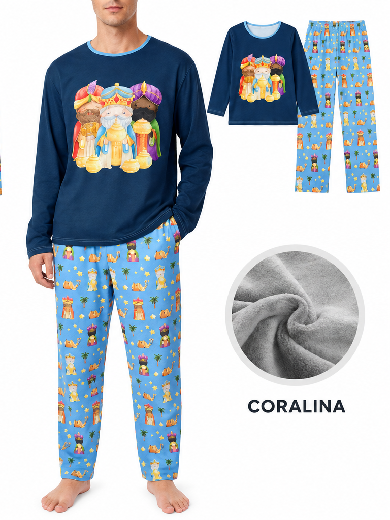 PIJAMA CALENTITO HOMBRE - REYES MAGOS (VARIAS TALLAS)