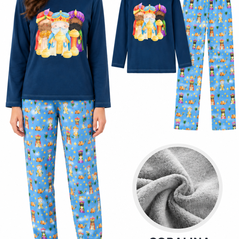 PIJAMA REYES MAGOS - MUJER (VARIAS TALLAS)