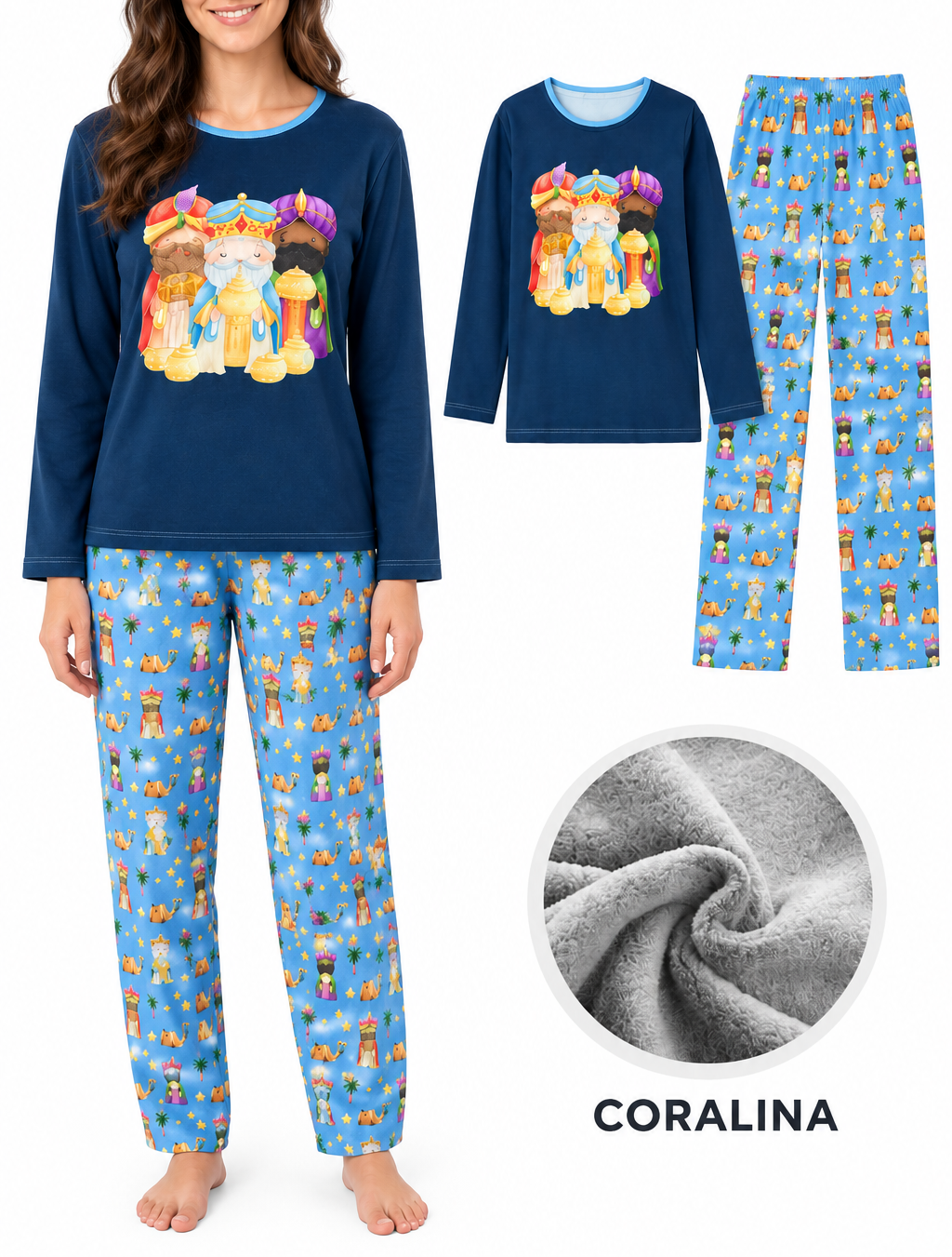 PIJAMA REYES MAGOS - MUJER (VARIAS TALLAS)